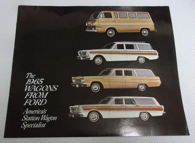 Vintage 1965 WAGONS FROM FORD Fairlane Falcon Americans Station Sales Brochure