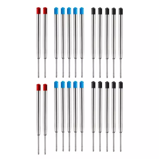 24x drehbare Kugelschreiberminen 1,0 mm  blau schwarz  große Kapazität