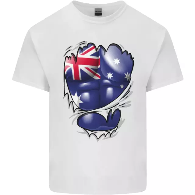 Gym Australian Flag Muscles Australia Kids T-Shirt Childrens