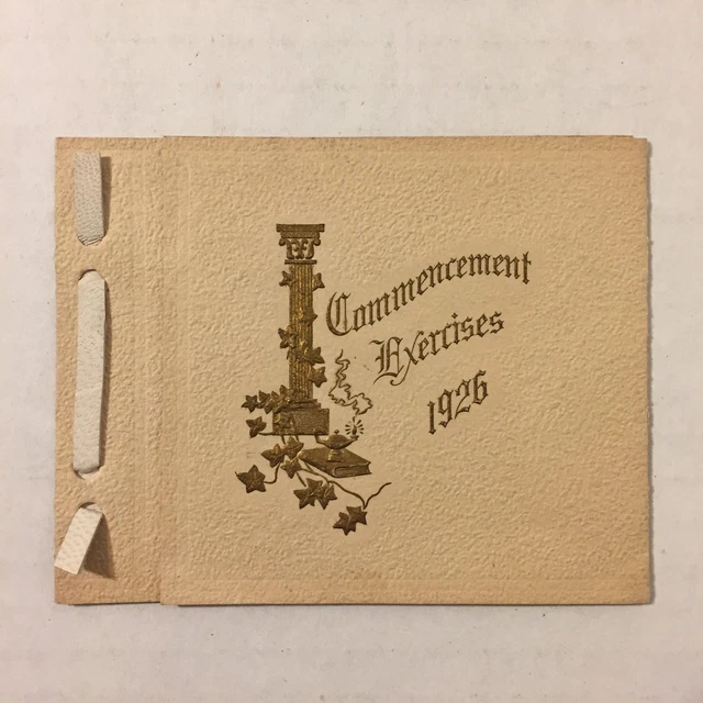 VINTAGE 1926 SENECA High School Commencement Exercises Graduation