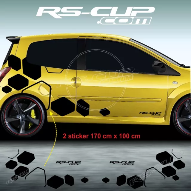 Große rennen flag Seitenstreifen Aufkleber für RENAULT CLIO 4 RS
