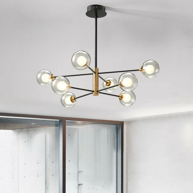 Large Chandelier Lighting Glass Pendant Light Home Lamp Bar Gold Ceiling Lights