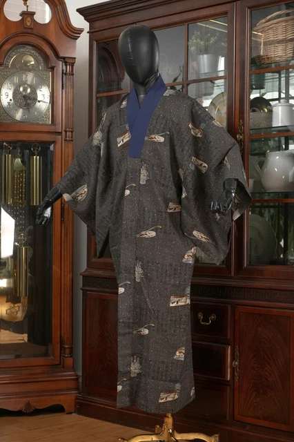 Dear Vanilla Japanese Juban Undergown Men's Kimono Authentic Vintage Japan Made