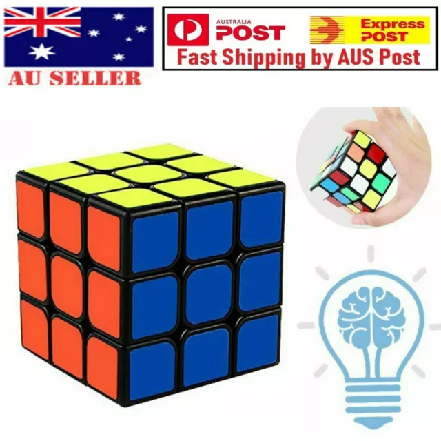 NEW Magic Cube 3x3x3 Super Smooth Fast Speed Puzzle Toy For Kids & Adult OZ AUS