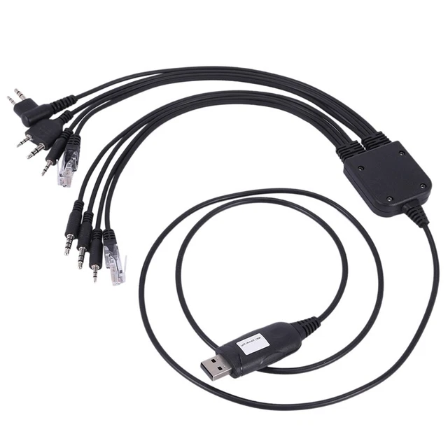 3X (8 in 1 cavo di programmazione USB per kenwood motorola yaesu per icom handy walk