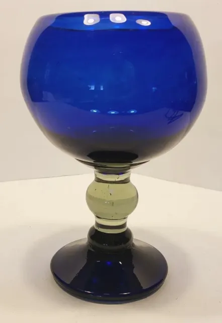 Colbalt Blue Heavy Art Glass Vase
