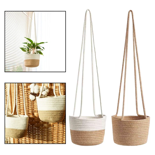 Garten Anlage Seil Hängen Pflanzer Pflanzer Korb Dekorative Blumentopf 60CM