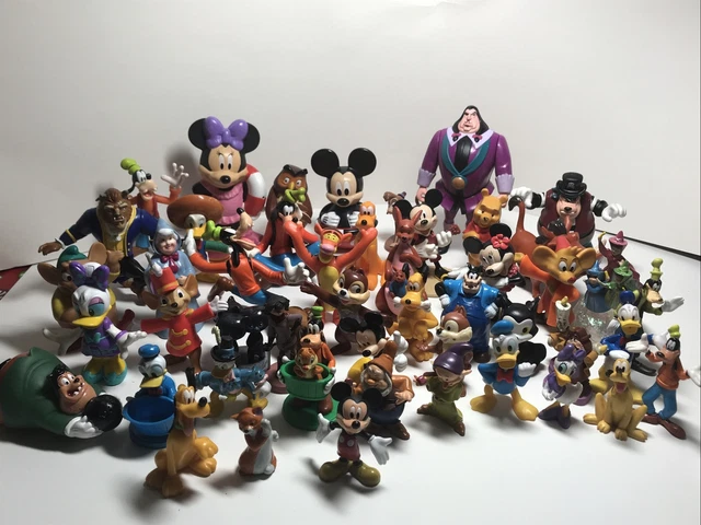 Disney Figures Cake Toppers Mixed Lot Of 50 Mickey Minnie Donald Goofy Pluto
