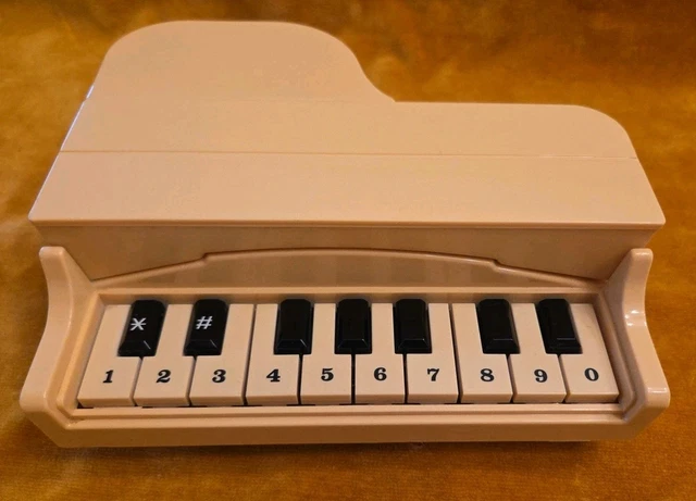 VTG 1985 COLUMBIA Crusader Grand Piano Phone PN-10 Beige Working ...