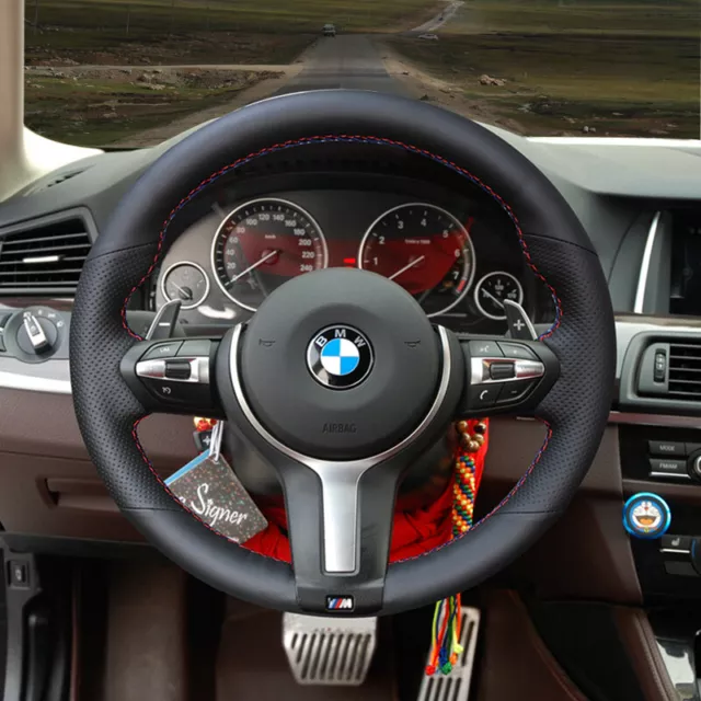 Perforated Leather For BMW X3 X5 M3 M4 1 3 7 630LI GT Car Steering Wheel Cover