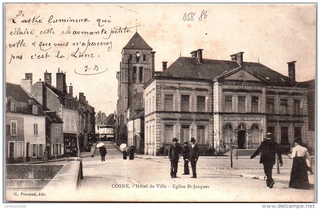 58 COSNE - hotel de ville - Eglise saint jacques.