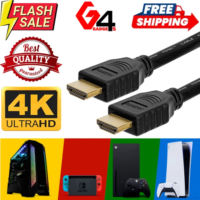 Premium UltraHD HDMI CABLE Gold LEAD HIGH SPEED & Performance 4K 2160p 1m/2m