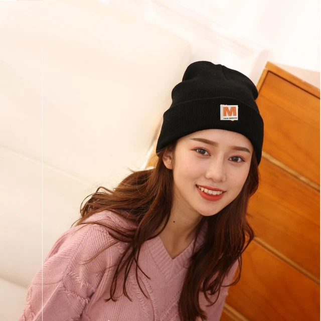 Colore solido Cappello pullover Lana a maglia Cofano da cofani  Unisex