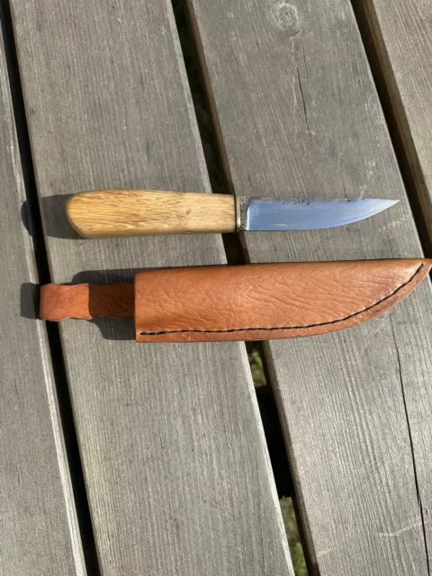 Custom Knife Handgeschmiedet 5-lagig Skandinavischer Stil Wikinger Messer Larp