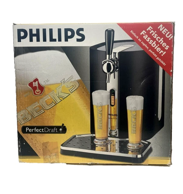 PHILIPS PERFECT DRAFT HD 3600 Zapfanlage für 6 Liter Fässer mit Anleitung OVP EUR 99,95