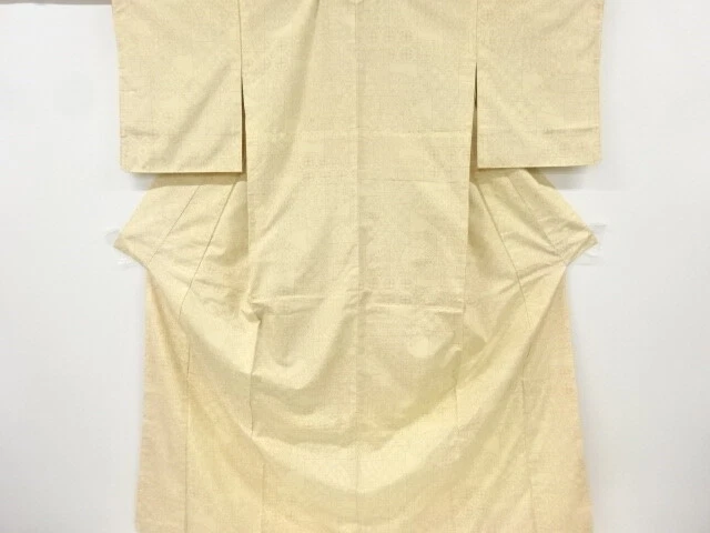 6875163: Japanese Kimono / Antique Kimono / Tokamachi Tsumugi / Woven Geometric