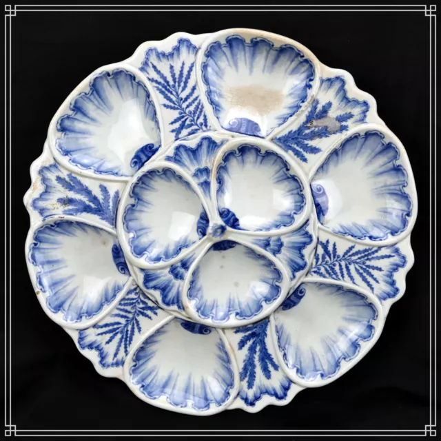 Belle Assiette A Huitres En Faience Fine De Bordeaux Jules Vieillard (4)