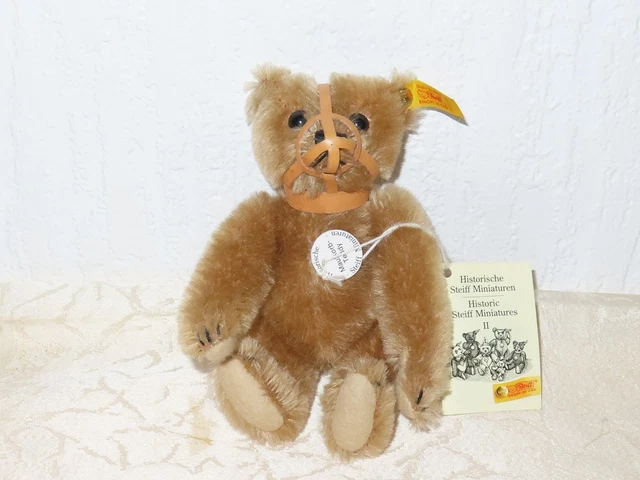 Ours En Paille Ancien 40cm – France, 1945, Museau Beige Et Griffes Noires