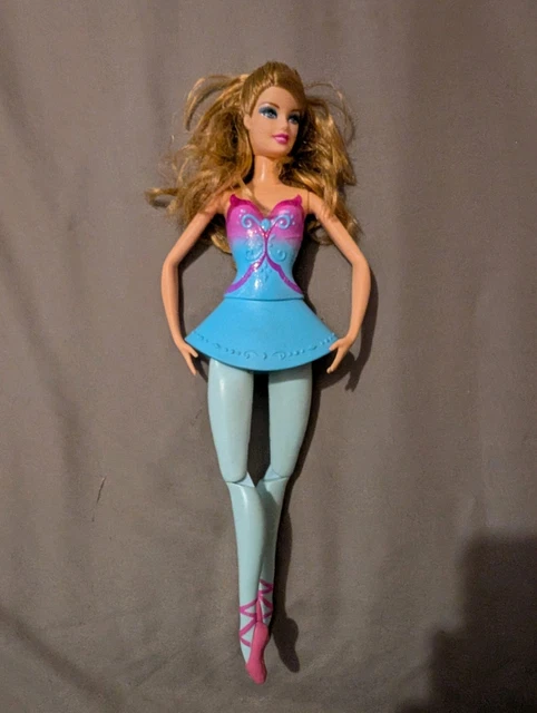 2012 MATTEL BARBIE In The Pink Shoes Ballerina Doll With Spring