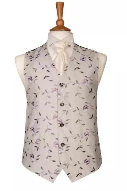 Lilla Foglia Gilet Firmato Matrimonio Grigio Argento