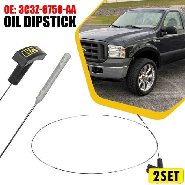 2Set For Ford F250 F350 Super Duty 6.0L V8 Diesel Powerstroke Engine Oil Dipstic