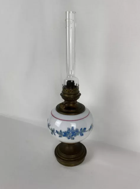 Magnifique Ancienne Lampe à pétrole 14" en régule Made in France