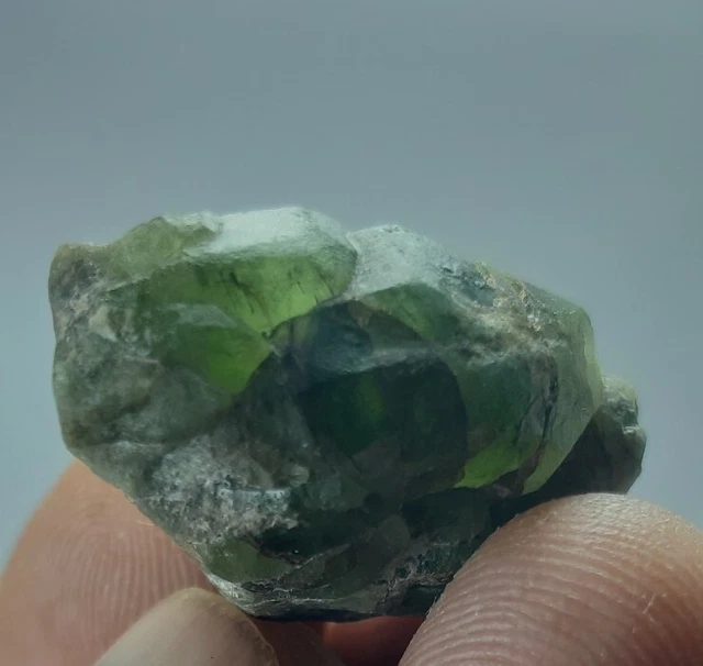 15grams deep green peridot terminated gem quality specimen@ supat kohistan.