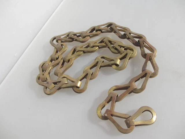 Victorian Brass Lighting Picture Chain Hanger Light Old Antique Vintage 32" 10