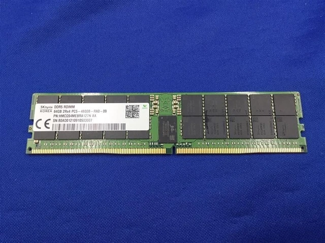 HMCG94MEBRA127N SK HYNIX 64GB 2RX4 PC5-4800B DDR5 Rdimm Server Speicher ...