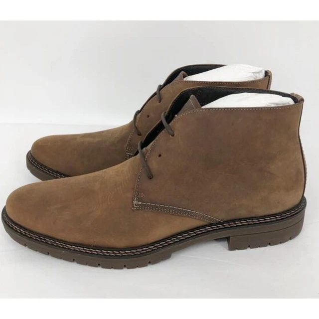 JOHNSTON & MURPHY Kipton Chukka Boots 13 Brown Oiled Full Grain Leather