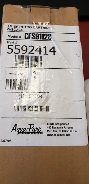 AQUA PURE Water Filter CFS9112S -  5592414 New  ( G2-3B)