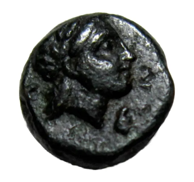 TROAS, KEBREN. AE 9. CIRCA 4th CENTURY BC.   APOLLO-RAM'S HEAD. VERY SMALL COIN