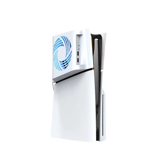 Ventilateur Refroidisseur Externe Pour PS5 Slim - 2 Ventilateurs 5500 Tr/min, Lumière LED Bleue, 2 Vitesses, Silencieux