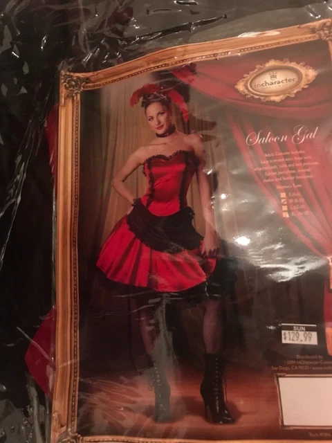 Can Can Costume Adult Saloon Girl French Cabaret Dancer Halloween Fancy Dress M