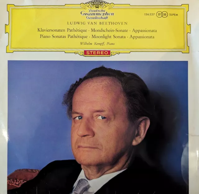 Dgg 136 227 Slpem *Red Tulips* Beethoven Midnight Sonata. Wilhelm Kempff Nm/Vg