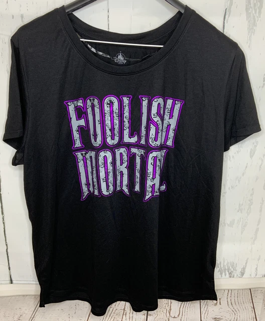 Disney Foolish Mortal Shirt 1X Black Women's NWT Haunted House