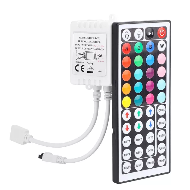 RGB LED Controller DC12-24V 44 Keys IR Remote Control for LED Strip Light 4 Pin