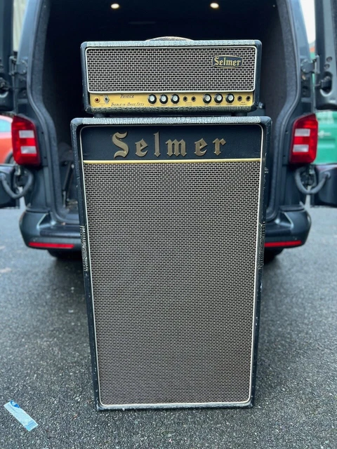 Vintage 1960s Selmer Treble N Bass 50 Head & 1x18 Goliath Cabinet Amplifier RARE 2
