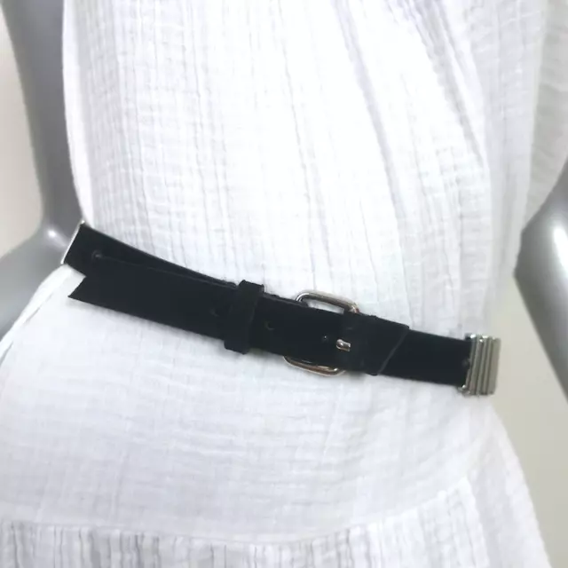 McQ Alexander McQueen Bullet Belt Black Suede Size Small