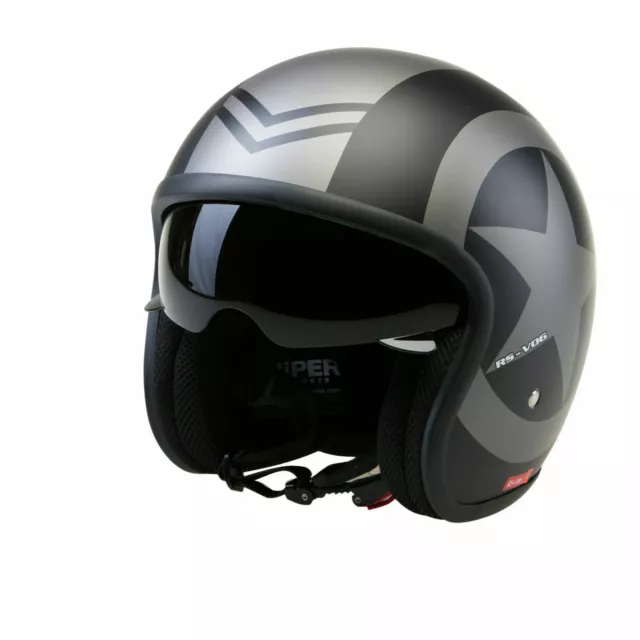 Viper Rs-V06 Open Face Scooter Motorcycle Jet Retro Helmet Mod All Sizes Colours