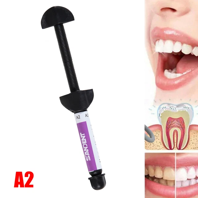 1 PACK LIGHT Cure Micro Hybrid Dental Resin Composite Syringe Shade A2