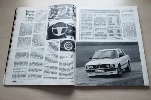 Auto Motor Sport 14722) BMW 545i Turbo E28 von Liebig mit 252PS im TEST auf 2 Se