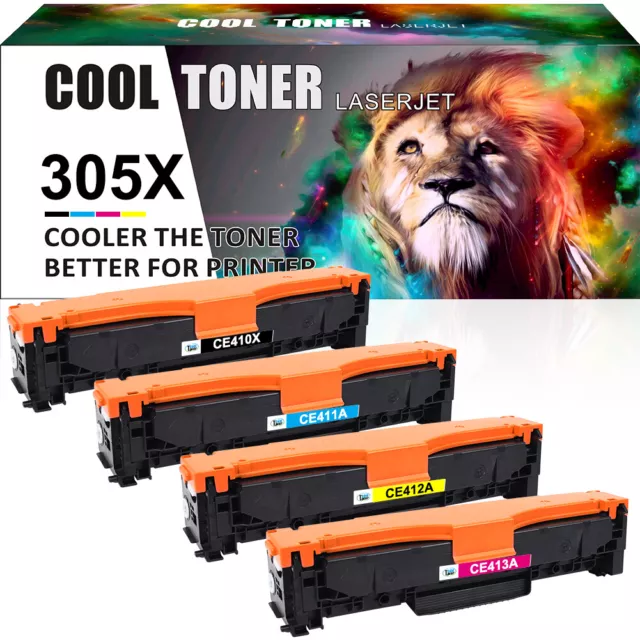 4x Toner Compatible for HP LaserJet Pro 400 Color 451nw M451dn M451dw M475dn