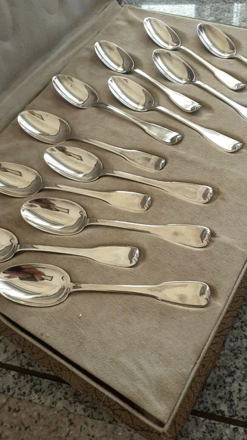 Ensemble de 10 cuillères à café argent massif - Arts de la table