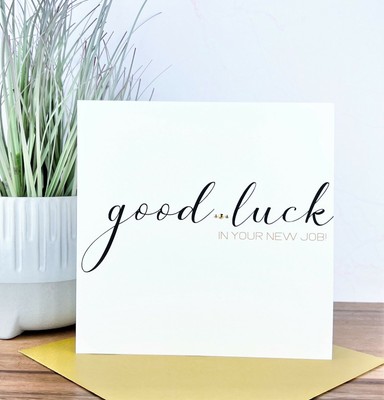PERSONALISED HANDMADE GOOD Luck In Your New Job Card £3.99 - PicClick UK