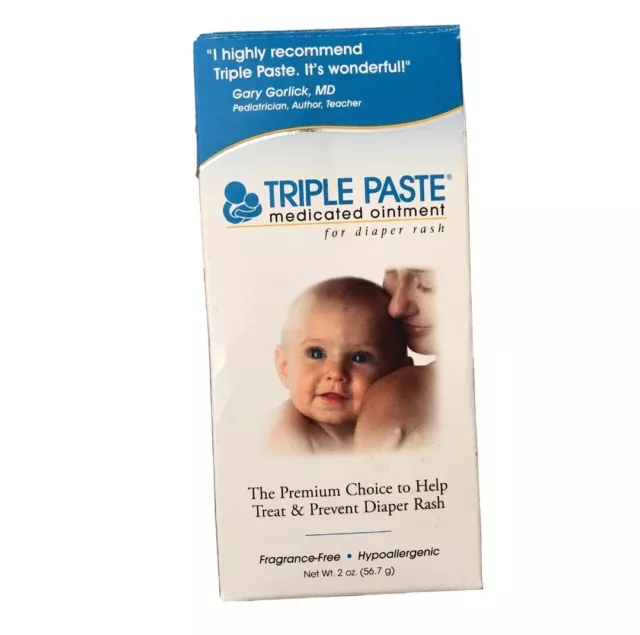 Triple Paste, Zinc Oxide Diaper Rash Cream Fragrance-Free 2 oz Exp. 02/27 SEALED