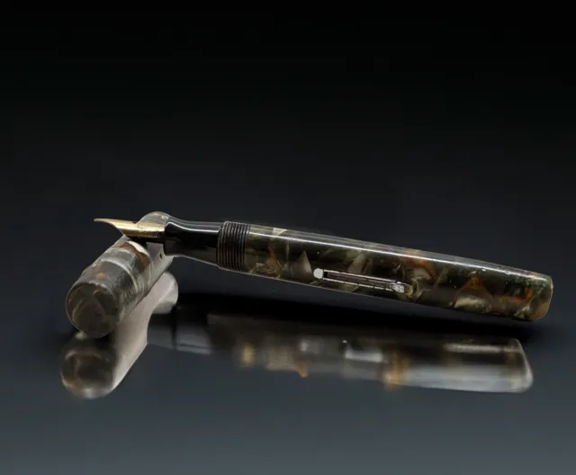 Watermans Ideal Amber Marble  Junior Fountain Pen-Canada Clipless