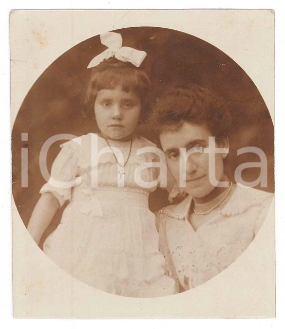 1919 DUSZNIKI-ZDROJ / BAD REINERZ (PL) Madre e figlia - Ritratto *Foto 9x10 cm