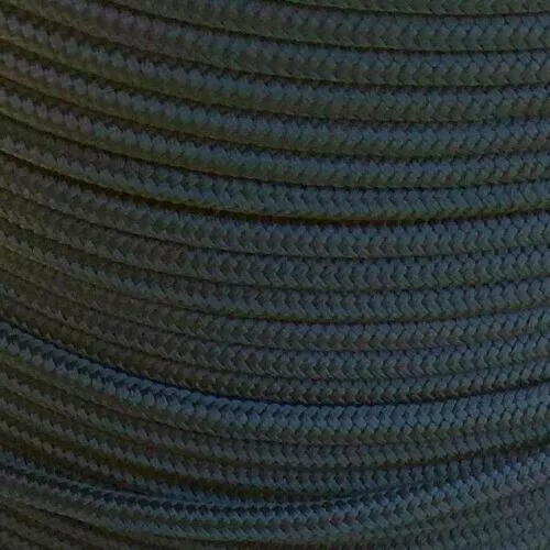 6mm X 10m BLACK DOUBLE BRAID ROPE  DYNEEMA SPECTRA CORE YACHT MARINE 1890kg