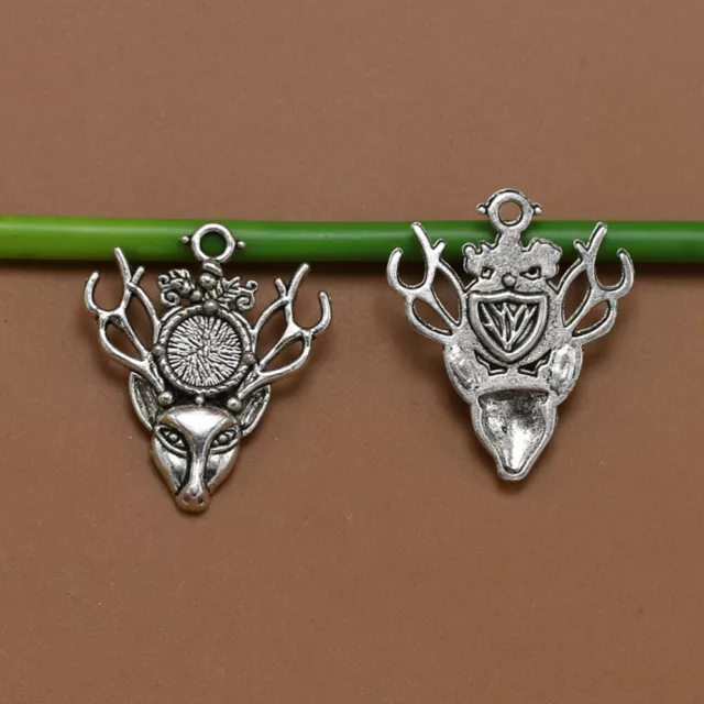 charm pendant 10 Stück zarte Legierung Hirschkopf Anhänger Charms DIY Schmuck He